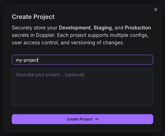 Creating a project