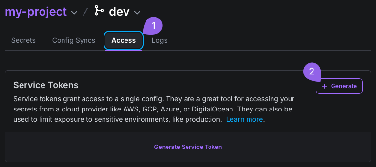 Generate access token
