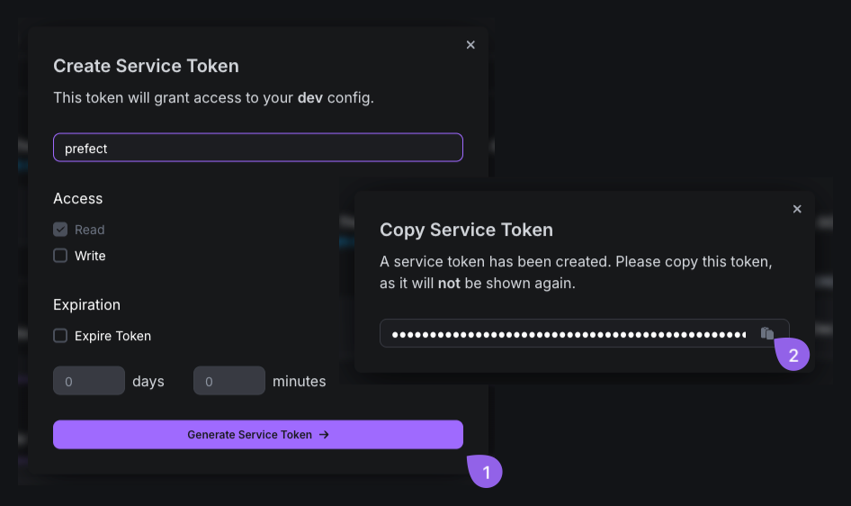 Enter name for access token